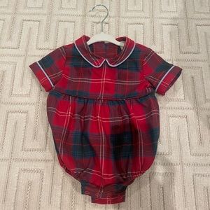 Baby Boy Christmas tartan bubble size 6/12month Beaufort Bonnet Company